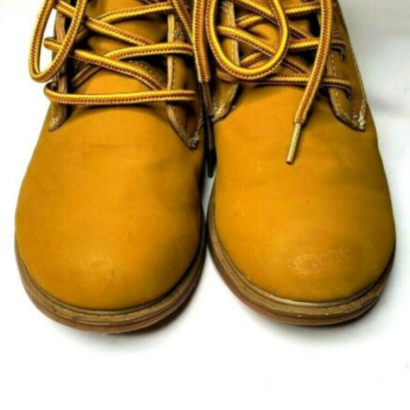 Sonoma Boots Combat Boys Faux Suede Tan Ankle Lace Up 3 - Picture 3 of 10